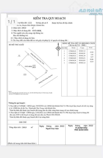 Đất góc 2 mặt tiền rất đẹp thuộc Phú Ân Nam - Diên An 200 m2 vuông vắn bán 3 tỷ - 2