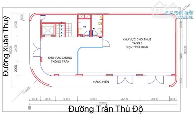 VP TẦNG 1 ngay góc ngã ba siêu đẹp (98m2 - đường Xuân Thủy, gần XVNT - Đà Nẵng) - 3