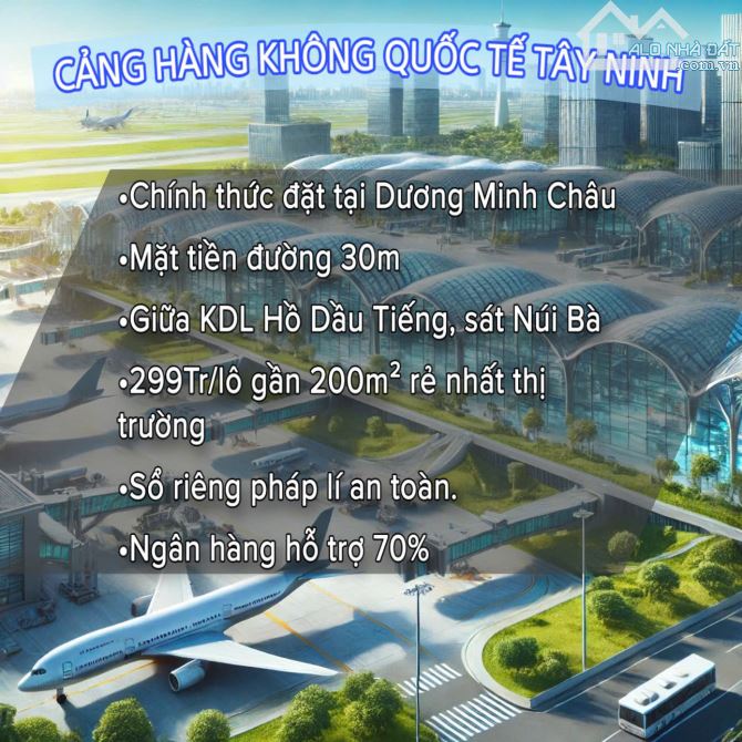 299Tr/170m2 Đất Sân Bay + Mặt tiền đường 30M +Giữa trung tâm KDL Hồ Dầu, view núi Bà !! - 2