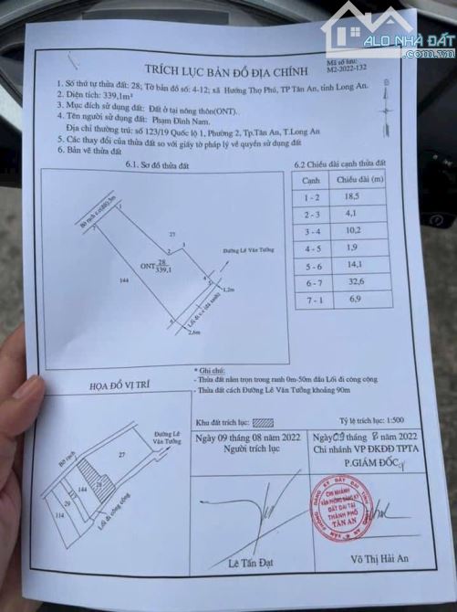 ✅ CẦN BÁN CĂN NHÀ CẤP 4 ĐƯỜNG ĐAN 3M, ĐƯỜNG LÊ VĂN TƯỞNG, HƯỚNG THỌ PHÚ, TÂN AN_ 14.1x32 - 9