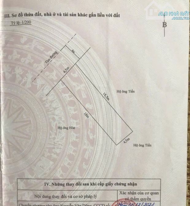 Chuyển nhượng lô đất mặt đường cát linh , phường tràng cát