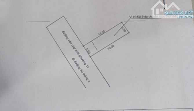 Bán đất 95m2 ngay chợ mới phường 11 Tp Vũng Tàu giá 5 tỷ