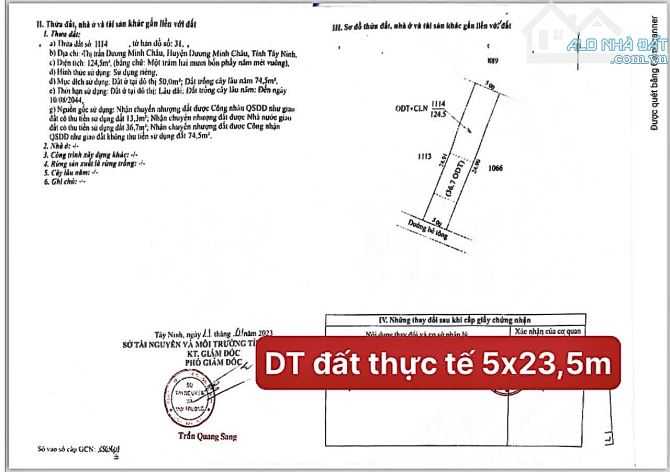 ✨ Xem định vị thấy ngay GIÁ TRỊ LÔ ĐẤT: 5x23,5m (50m2 ODT). Đường BÊ TÔNG rộng 5M - 409Tr - 10