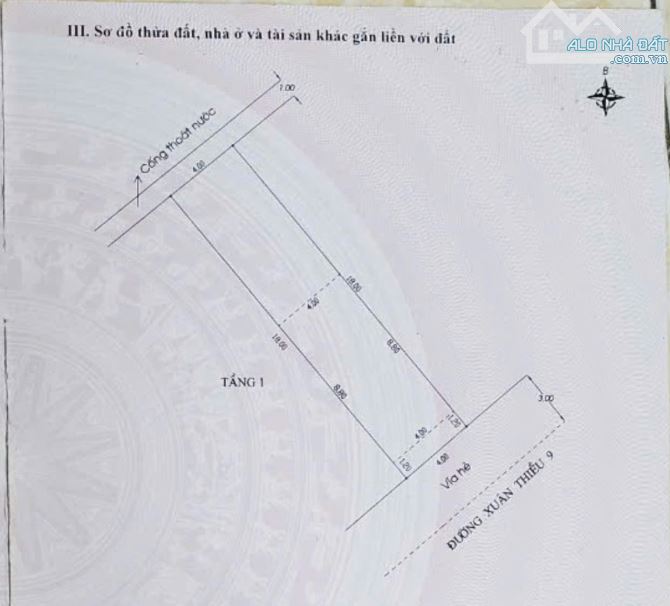 Bán đất Xuân Thiều 9 tặng nhà C4 gần THCS Lê Xuân Anh, chợ Nam Ô - 1