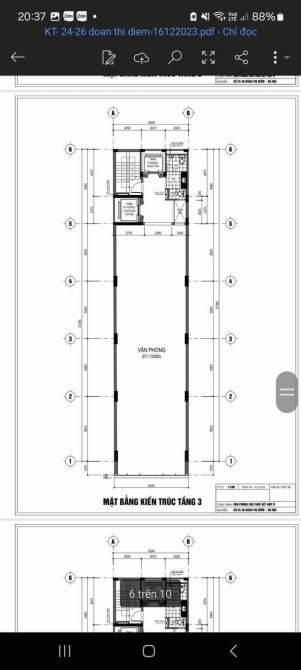 TOÀ VĂN PHÒNG ĐẲNG CẤP THƯỢNG LƯU 177M2 MT 6.5M - 9 TẦNG THANG MÁY- DOANH THU 3,5 TỶ/ NĂM - 2