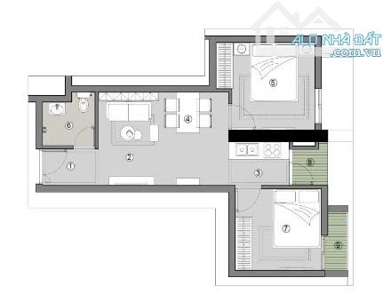 BÁN CĂN HỘ CHUNG CƯ TÒA A2 RUBY CT3 PHÚC LỢI, 45M2 2PN, 1VS, SANG TÊN LUÔN - 2