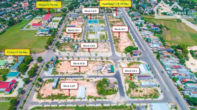Bán lô đất đối lưng QL1A, ngay trung tâm hành chính Mộ Đức giá chỉ 1,0xx tỷ