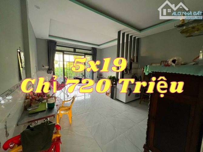 Bán Nhà Ngay Chợ Hóa An Cty Pouchen 5x19 Chỉ 720 Triệu.