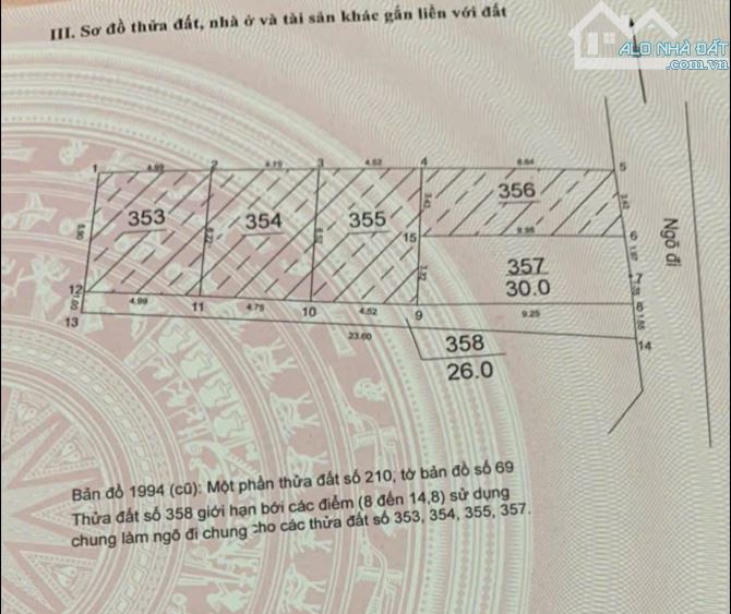 NGÕ SIÊU ĐẸP - CHỦ ĐÃ TÁCH THÀNH 5 SỔ - KHÁCH MUA VỀ CHỈ VIỆC XÂY - ĐẦU TƯ CỰC TỐT - 1