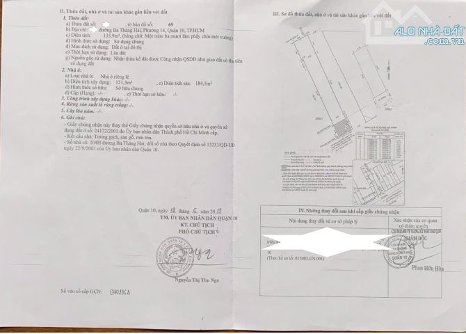 Bán nhà góc 2 mặt tiền Đường 3 tháng 2, Phường 14, Quận 10 DT 4.5 x 30m CN 136m2 2 Tầng - 1