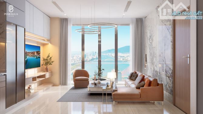 Cực Hiếm, Căn góc 3 phòng ngủ 106,5m2 tầng 28 Peninsula view trực diện sông Hàn, Đà Nẵng - 1