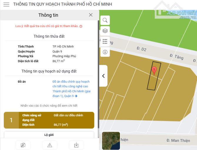 Bán đất mặt tiền đường D2 sau lưng Man Thiện bên cạnh khu CNC Quận 9 - 1