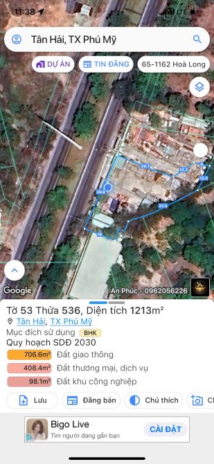 Cho thuê kho, mặt bằng 1600m2 giá 30 triệu/th tại Long Sơn, mặt tiền 40m Hoàng Sa - 3