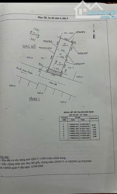 Cần bán gấp nhà mặt tiền 102 Man Thiện- TNPA- TP Thủ Đức - 105m2 / 7.3 tỷ - 6