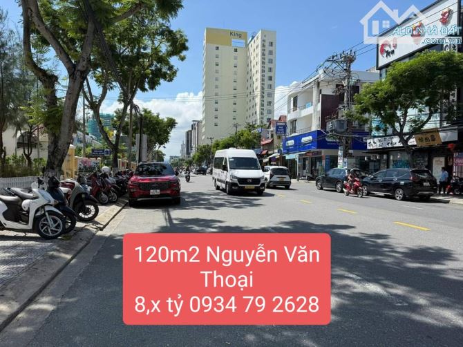 BÁN ĐẤT NGUYỄN VĂN THOẠI 120 M2 VUÔNG VỨT- SÁT BIỂN MỸ KHÊ- TẶNG NHÀ GÁC LỬNG- GIÁ 8,x tỷ - 2