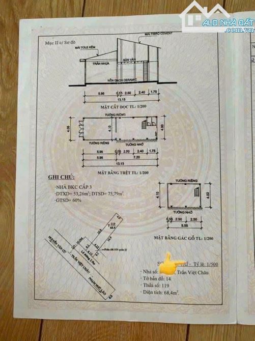 BÁN NHÀ  MẶT TIỀN ĐƯỜNG TRẦN VIỆT CHÂU - 3