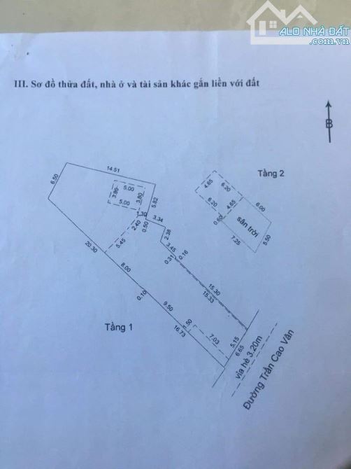 HOT: 25,5 tỷ ( Bank Định giá 26 tỷ!) - 310m2 ngang 7m Mặt tiền Kinh doanh Trần Cao Vân - 3