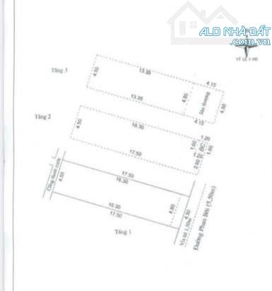 Nhà 3 Tầng Mặc Tiền Phan Bôi Đường 5m5 Công Năng : 4 phòng ngủ 4 wc Diện Tích : 80m Ngang