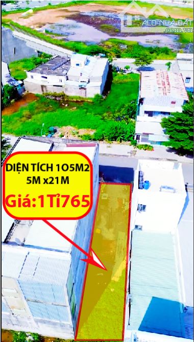 Bán Lô đất Lọt Khe 105m Giữa Khu Dân Cư Đông Người- Giá Đẹp- Mặt Tiền Đường 16m - 1