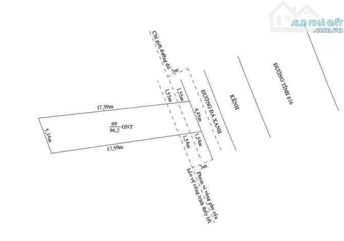 Đất Mặt tiền đường ĐT 816 (qua kênh) 750 triệu 96mv - 4