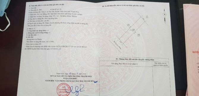 200m đất ở Giá 290tr Tại Thọ Tân Triệu Sơn - 2