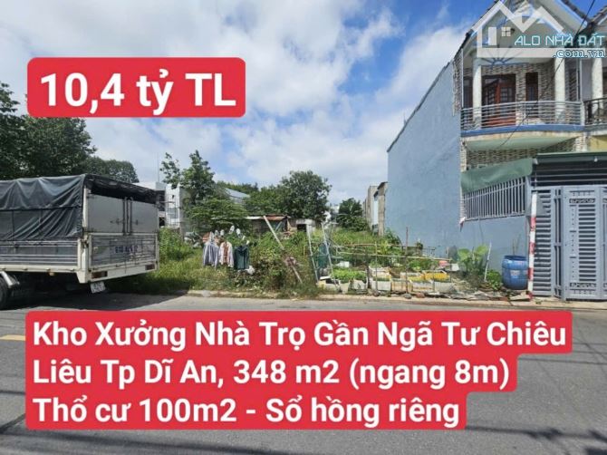 🆘🆘Đất Mặt Tiền Kho Xưởng Biệt Thự Gần Ngã 3 Cây Điệp, P. Tân Đông Hiệp, Tp. Dĩ An