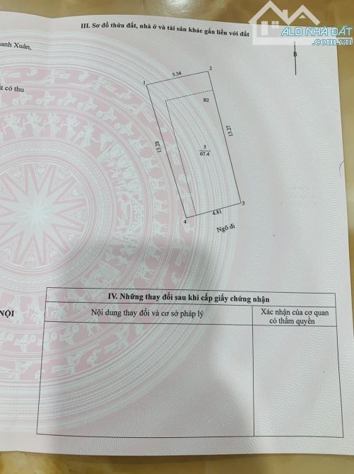 Lô góc Nguyễn Trãi, 3 thoáng, ô tô tránh, gần phố, ở sướng, 68m 4 tầng 4.8m mặt, Giá11.6t - 2