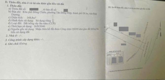 Đất mặt tiền kinh doanh gần ngã 3 Cây Điệp, phường Tân Đông Hiệp, TP Dĩ An. 10,4 tỷ - 5