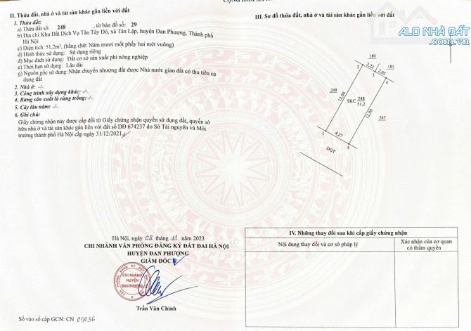 Bán đất Tân Tây Đô giá rẻ, 51.2 m2 đất nhìn sang liền kề. - 2