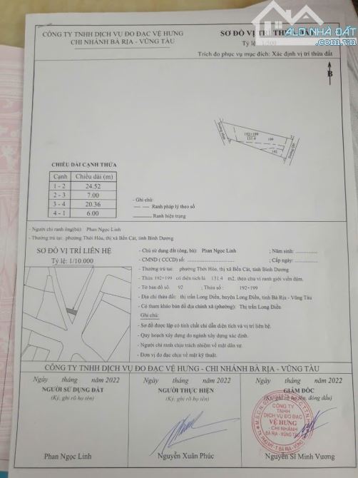 Bán lô đất 2 mặt tiền trung tâm thị trấn Long Điền giá rẻ 1,7 tỷ - 3