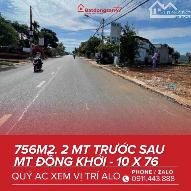 💥756M2 & CÓ 2 MT TRƯỚC SAU MT ĐỒNG KHỞI - TÂN LỢI