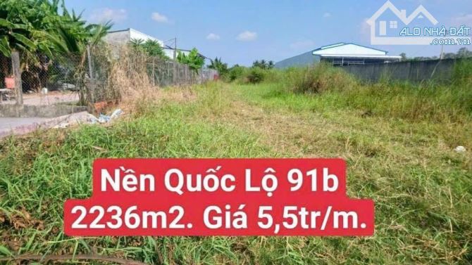 bán đất mặt tiền quốc lộ 91b nguyễn văn linh, dtsd 2236m2, giá rẻ