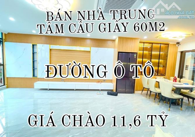 BÁN NHÀ ĐẸP CẦU GIẤY 60M2-5 TẦNG-MT 6M-GIÁ CHÀO 11,6 TỶ-THƯƠNG LƯỢNG TỐT