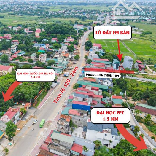 Bán Gấp Lô Góc 2 Mặt Tiền Sát Chợ UBND Xã Bình Yên, TL420, Gần ĐH FPT Giá chỉ nhỉnh 1ty9