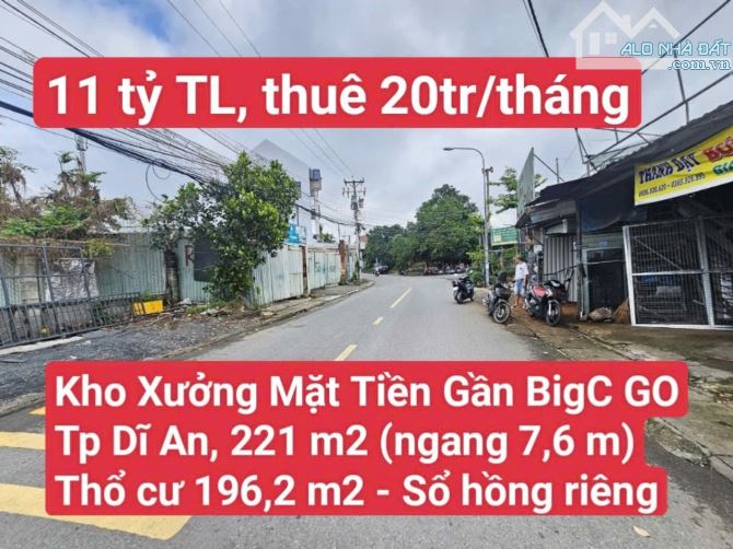 🆘🆘 Mặt Tiền Kho Xưởng Biệt Thự Gần BigC GO, P. Đông Hòa, Tp. Dĩ An