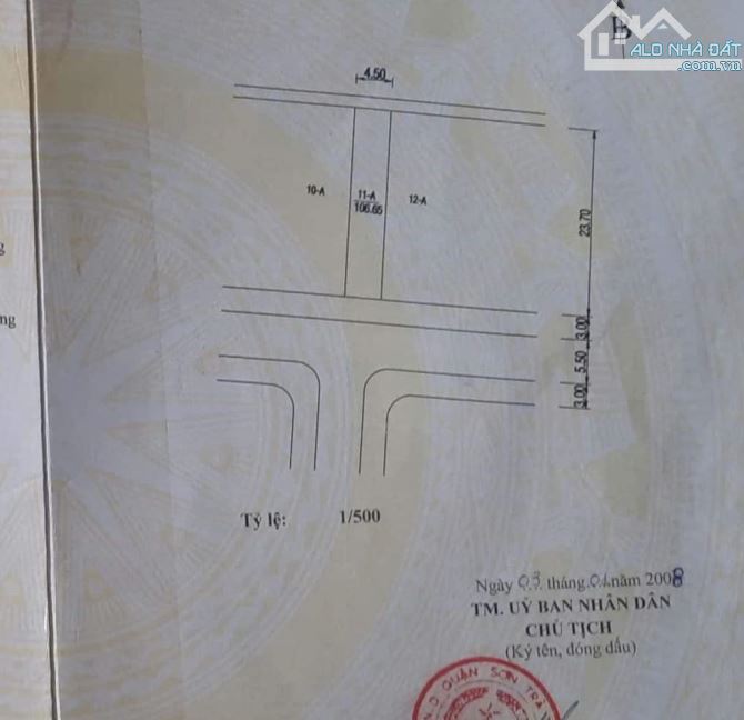 Bán gấp MT #Cao_Lỗ (5m5) ,Sơn Trà Đà Nẵng  🍀Diện Tích : 106m2 Ngang 4m5 🍀Hướng : Nam  🍀