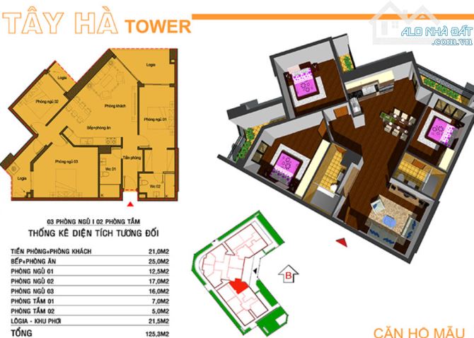 Bán gấp CH Tây Hà Tower Tố Hữu-Nam Từ Liêm 126m 3PN 3logia-slot ô tô, full nội thất 6.5 tỷ - 6