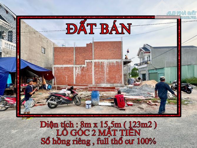 BÁN LÔ ĐẤT GÓC 2 MẶT TIỀN TẠI KDC HÓA AN - P. HÓA AN - 2