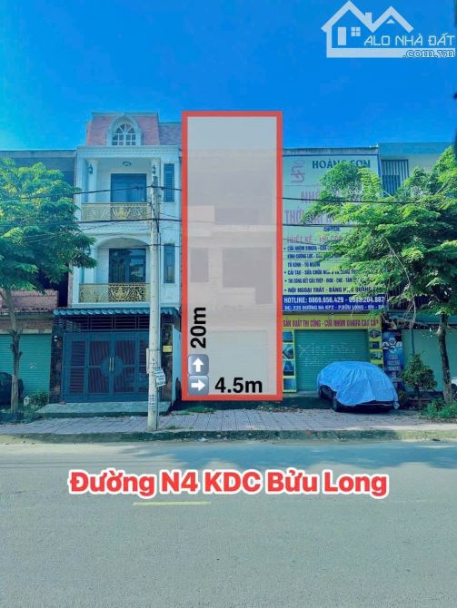 Bán nhà thô  mặt tiền 1 trệt 2 lầu sổ riêng thổ cư p. Bủu Long