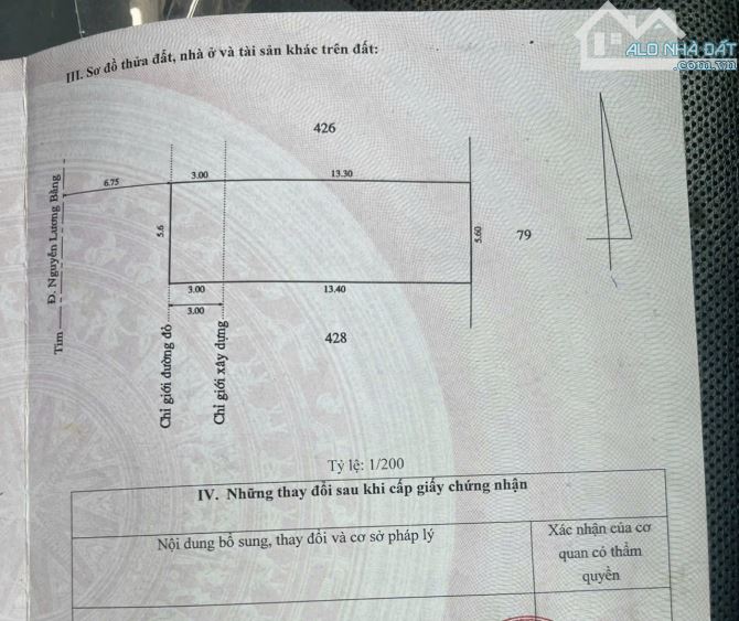 Bán mặt tiền Kinh Doanh  đường Nguyễn Lương Bằng
