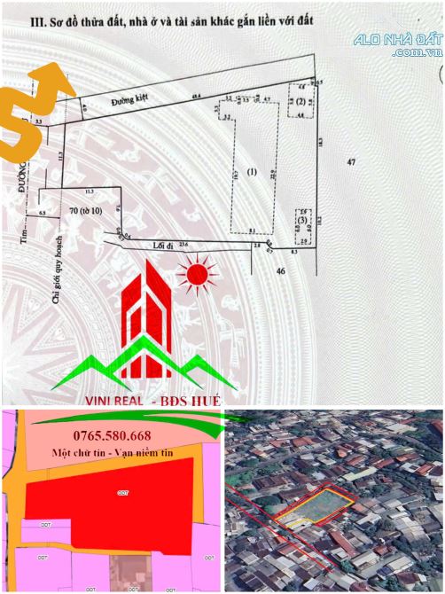 🔥 Đất Hiếm mặt tiền Phường Trường An 1.100m2 đất ở thực tế rộng hơn 3 mặt tiền giá 1x tỷ