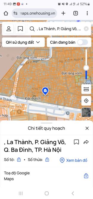 Bán đất tặng nhà 3 tầng ngõ 766 La Thành, 31m2, sổ đỏ riêng,3.5  tỷ.