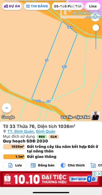 giá rẽ cho lô đất 1036m2 có căn nhà cấp 4 đầy đủ tiện nghi mà chi vơi giá 1 tỷ 230 triệu - 1