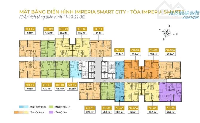 CẦN BÁN CHUNG CƯ TÒA I4 IMPERIA SMART CITY 55M2 2PN FULL NỘI THẤT XỊN, GIÁ CHỈ 3.85 TỶ - 4