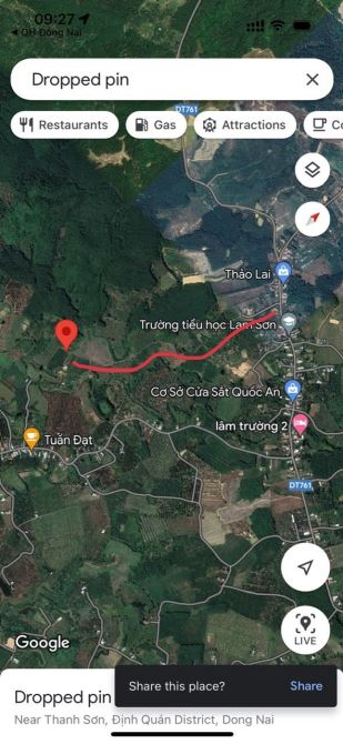 Cần tiền bán lô đất DT 761, Thanh Sơn, Định Quán, Đồng Nai 430triệu - 9