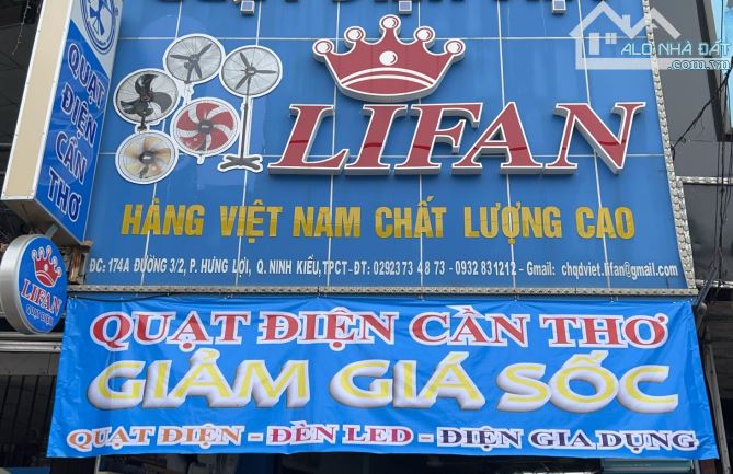 Cho thuê nhà mặt tiền  đường 3/2, gần đại học cần thơ