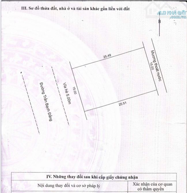 Bán lô đất mặt tiền đường 10m5 TRẦN BẠCH ĐẰNG, DT 382m2( ngang 15m), khu phố Tây An Thượng