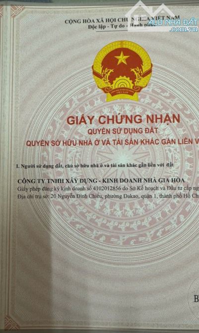 1 lô đất biệt thự đẹp , giá tốt , ko lỗi phong thủy , khu Gia Hòa , PLB, Tp Thủ Ðư