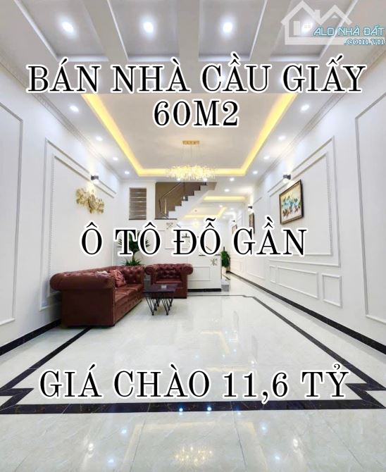 BÁN NHÀ CẦU GIẤY 60M2-5 TẦNG-MT 5M-GIÁ CHÀO 11,6 TỶ-GIÁ THƯƠNG LƯỢNG