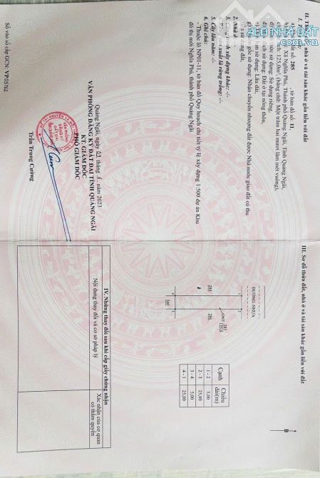 Bán đất Nghĩa Phú hướng Bắc nhìn Tượng Quan Âm, 125m2 đường nhựa 17.5m, Sổ Hồng Sẵn - 1